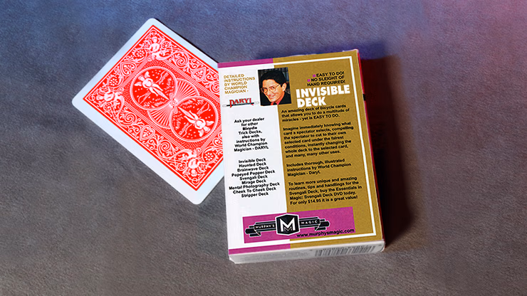 Invisible Deck Bicycle (Red) - thumbnail 4