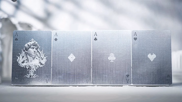 Alabaster Michelangelo Luxury Playing Cards by TCC Fashion - thumbnail 4