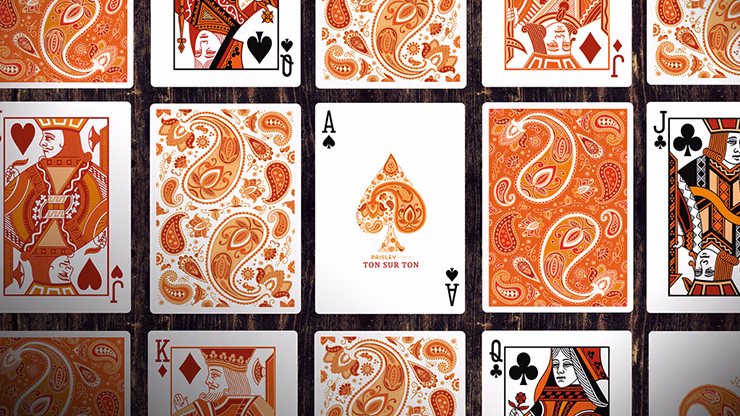 Paisley Ton sur Ton Poudre Orange Foil Designer's Choice - thumbnail 4