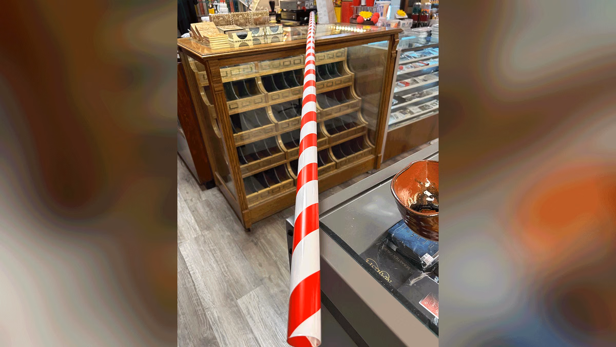 Appearing Candy Cane Red & White - 8 Foot by Big Guys Magic - thumbnail 3