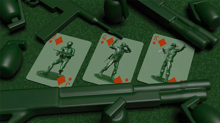 Army Men Playing Cards - Image 2